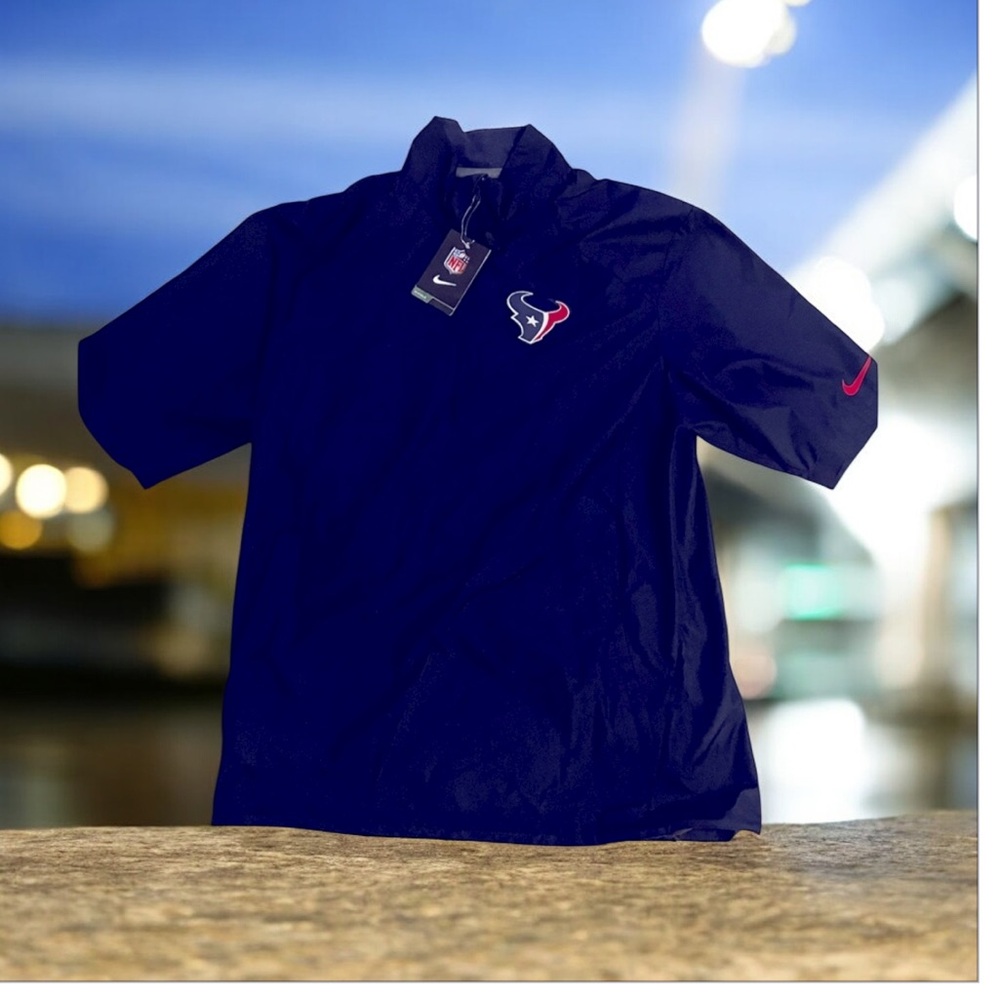 Nike NFL Houston Texans Polo Shirt‎ Blue Red Men’s Size Small NWT